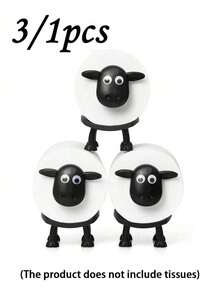 1/3 Packs Sheep Toilet Paper Holder, Funny 3D Printed Black Sheep Design, Freestanding Toilet Paper Storage Rack, Suitable For Bathroom Shelves, Housewarming Gifts, Bathroom Decor And Kitchen - Multicolor - View 1