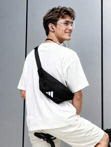 Adidas Unisex ESS WAIST BAG Crossbody Bag Sports Bag Daily Outdoor Travel Compact Lightweight Storage Waist Bag JM7155 - Black - View 3