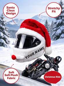 Vỏ bọc mũ bảo hiểm mô tô hình ông già Noel tùy chỉnh, bảo vệ mũ bảo hiểm full face bằng lông nhung Giáng Sinh, trang trí mũ bảo hiểm râu ông già Noel dễ thương và mũi đỏ, phụ kiện đồ bảo hộ lái xe ngày lễ cho người đi mô tô và xe tay ga - Nhiều màu - Xem 6