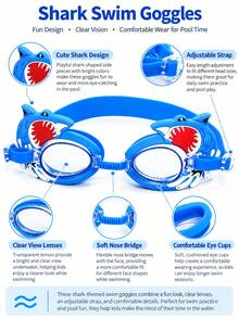 Children's Swim Goggle Set (Goggles + Swim Cap) - Blue - View 3