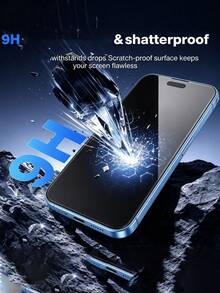 2pcs Matte Privacy Screen Protector Compatible With Iphone 18 Pro Max, Made Of Pet Soft Film (Not Tempered Glass), Anti-Drop Anti-Collision, Privacy Function Screen Protector, Compatible With IPhone 18 Pro Max/18 Pro/Duo/17 Pro Max/16/15/14/13/12/11/XS/8/7, Non-Glass Material - Black - View 2