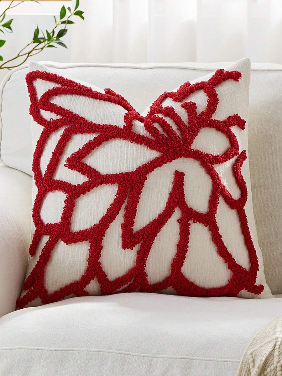 北歐Ins風刺繡抱枕套,沙發床頭枕、腰枕,蓬鬆流蘇設計,適用於窗台、沙發床等,45*45cm,不含填充物。適用於沙發、床、汽車、椅子、窗台、雙人沙發、客廳、臥室、地板、長凳、辦公室、咖啡廳等。亦可作為禮物、家居裝飾、房間裝飾、節日裝飾。 - 紅色 - 查看 1