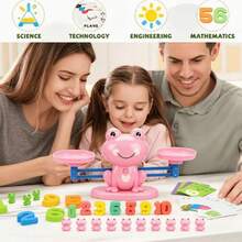 Frog Balance Math Toy Green Plastic Toy, Parent-Child Interactive Weight Stacking And Counting Game, Ideal Educational Toy For Children And Young People For Logical Thinking And Intellectual Development | Interactive Learning | Durable Toy, Random Number Colors Early Childhood Math Enlightenment Frog Balance Scale Toy Number Addition And Subtraction Matching Cognitive Teaching Tool 3D Number Weights With Learning Cards Children Weight Balance Cognitive Parent-Child Interactive Educational Game Halloween Christmas Birthday Gift - Multicolor - View 4