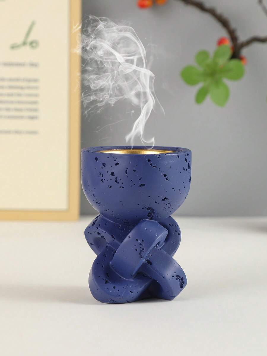 1pc Compact Resin Incense Burner With Minimalist 3D Geometric Design, Suitable For Home Decor, Holiday Decor, Office Decor And Aromatherapy, Also As A Souvenir. Ideal Gift For Best Friend, Women, Winter, Wedding, Birthday, Graduation And Other Occasions. - Multicolor - View 1