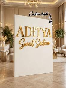Custom Acrylic Laser Cut Double Layer 3D Front Desk Decor | Personalized Modern Salon Logo, Suitable For Commercial Office, Beauty & Nail Studio Wall Or Door Decor, Boutique Store Decoration, Birthday Party Backdrop, Room Decor - Multicolor - View 1