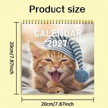 1pc 2027 Funny Cat Expression Calendar, With Humorous Daily Cat Quotes, Cat Lover Time Planning Accessory, Perfect Gift For Halloween, Christmas And Various Holiday Parties - Multiple Styles - View 7