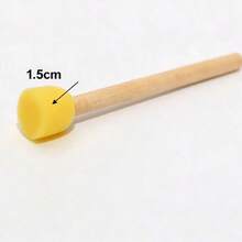30/25/15/5pcs Yellow Sponge Brushes, Suitable For Graffiti, Painting And Art Projects - Round Mushroom Head - Painting Sponge - View 6