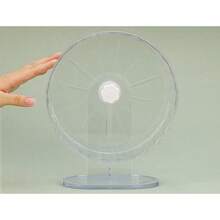 Silent Running Wheel For Hamsters, 22cm, Transparent Acrylic Material With Height Adjustable Structure. It Acts As Exercise Accessory For Different Kinds Of Small Pets. - View 2