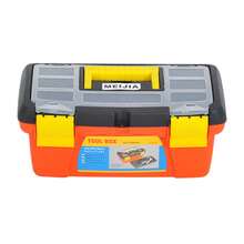 Portable Empty Plastic Toolbox With Removable Tray, Handheld Hardware Storage Organizer Box For Home Repair DIY Tools - Empty Box - View 2
