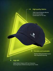CAMEL CROWN Outdoor Casual Baseball Cap, Summer Sun Protection Wide Brim Hat, Outdoor Sun Protection Hat - Navy Blue - View 3