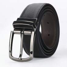 1pc Men's Business Belt, Rotating Pin Buckle Casual Versatile Belt For Men, Double-Sided Wear Belt - ZS011 012 - View 14