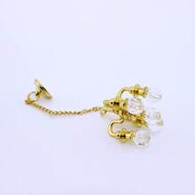 1pc Miniature Crystal Chandelier, Lighting Accessory Mini Gold Crystal Pendant Lamp Glass Table Lamp Model - Multicolor - View 4