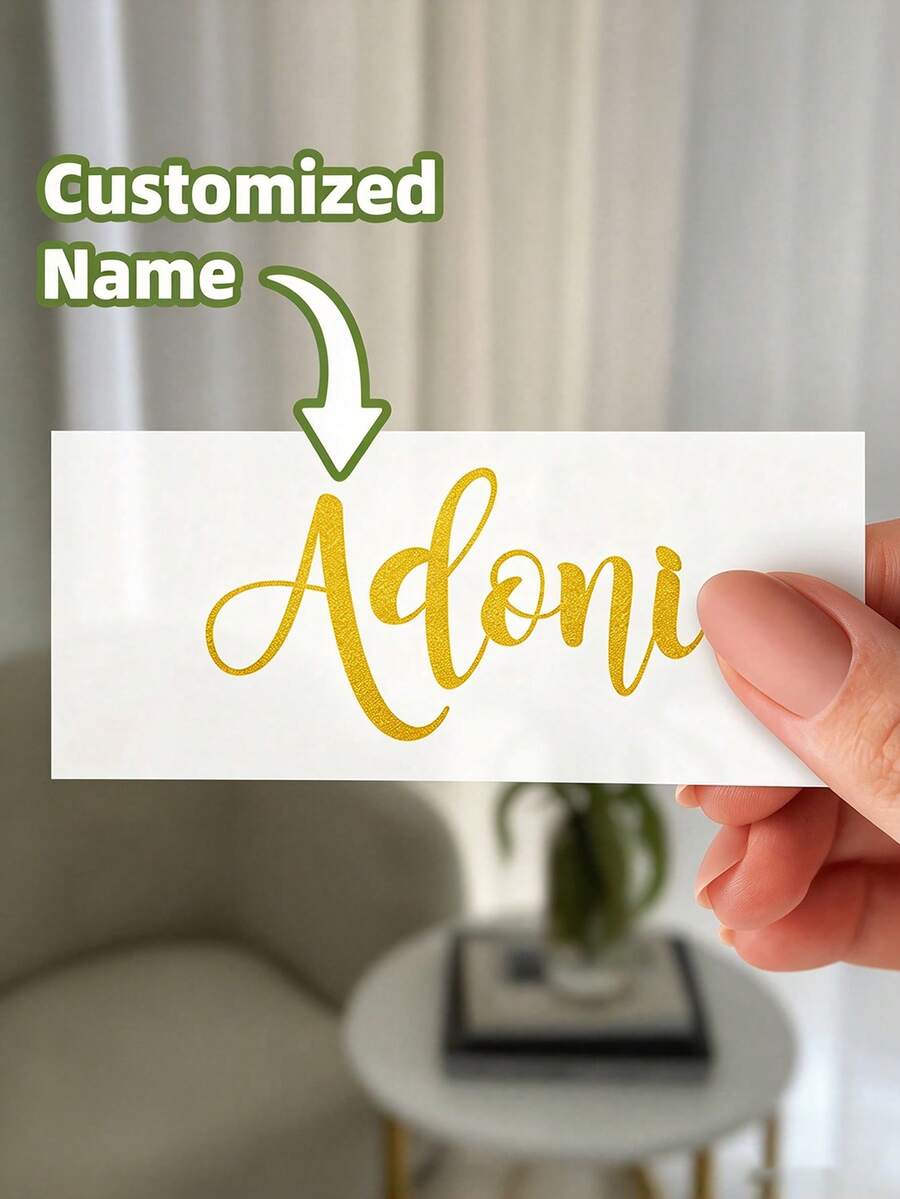 Customized Colorful Transfer Stickers, UV Printing, Personalized Transfer Stickers, Customized Name Label Stickers, Stickers, Name Stickers, Date Stickers, DIY Gifts, Handmade, Handwritten Font, Wedding Stickers, Gift Stickers