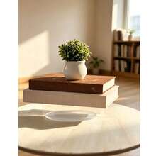 2D Flat Printed Acrylic Material Faux Linen Simulation Book, Suitable For Bookshelf, Coffee Table, Storage Rack Decoration, Simulation Book Box, Decorative Aesthetic Function, Minimalist Neutral Style Design, Fits Various Home Aesthetic Styles - 222 - View 7