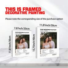 1 tấm poster in danh sách phát tùy chỉnh, poster kỹ thuật số cá nhân hóa, poster âm nhạc có thể tùy chỉnh, bài hát đặc biệt cá nhân hóa, in bìa cặp đôi, tranh tường tùy chỉnh, ảnh tùy chỉnh, đồ vật tùy chỉnh, trang trí phòng, tùy chọn khung - Nhiều màu - Xem 6