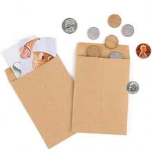 50/100pcs Retro Style Seed/Cash Envelopes, Suitable For Gift Cards - Great For Small Business Packaging, Cash Storage And Special Occasions - Multicolor - View 8