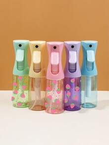 Strawberry Bowknot Pattern Transparent PET Refillable Travel Spray Bottle, Multi-Purpose Fine Mist Spray Bottle, Suitable For Travel And Business Trips, Can Be Used As Makeup Remover Spray Bottle, Reusable Hair Spray Bottle, For Hair Styling - Multicolor - View 2