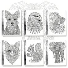 2 Packs Spiral Bound Adult Coloring Books, Mythical Angel And Mandala Designs, Fantasy Illustrations And Intricate Patterns, Thick Paper For Stress Relief And Meditation, Holiday Birthday Gift For Adults - A5 - View 6