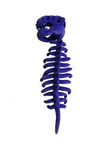1pc Dinosaur Skeleton Plush Doll With Matching Skeleton Doll Outfit, Fun Birthday Gift For Kids And Girlfriend, Available In Multiple Colors: Gray, Blue, Green, Pink, Purple, Orange, White - Multicolor - View 15