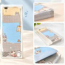 80 Sheets/Pack Of Cute Cat-Shaped Long Sticky Notes, Tearable And Adhesive, Perfect For Decorating Journals, School, And Office Use; A Portable Pocket-Sized Notebook - Multicolor - View 6