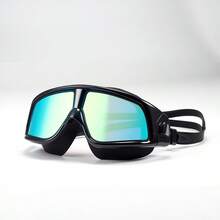 WEITIS Adult Large Frame Swimming Goggles, HD Waterproof Anti-Fog Unisex Professional Diving Swim Glasses - Black With Gold Plating + Boxed Packaging - View 3