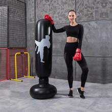 Adult Punching Bag, Indoor Entertainment Game Inflatable Self-Standing Heavy Duty Boxing Bag, Women's And Men's Training Equipment, Exercise Boxing Standing Bag, Stress Relief Punching Column - KO Model - View 7