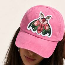 RHUAGYP 1pc Romantic Floral Moth Embroidered Patch, Heart Pattern Plant & Insect Badge, Bohemian Natural Style Decorative Fabric Patch, Suitable For Jackets, Backpacks, Hats And Bags DIY Decoration - Multicolor - View 4