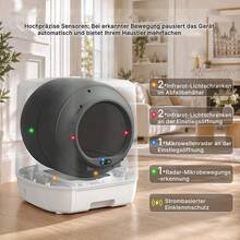 DEVOKO Self-Cleaning Cat Litter Box, 90L Large Capacity, 8.5L Waste Bin, Smart Cat Litter Box, App Control, 2.4GHz WiFi, Odor Reduction, Modular Design, Suitable For 1.5–10kg Cats, Complete Accessory Set - White - View 9