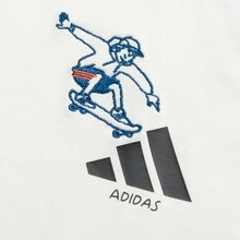 Adidas SKATEBOARD SPORTS Men's Cotton Crew Neck Loose Fit Comfortable Versatile Pullover Short Sleeve T-Shirt - Off White - View 10
