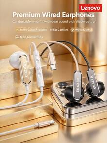 Lenovo EY136 Semi-In-Ear Wired Earphones, HiFi High Sound Quality, For Gaming, Online Classes, Music, And Calls, Plug And Play, ENC Call Noise Reduction - View 8