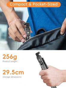 1.7-Meter Ultra-Light Selfie Stick With Three Brightness Lighting Functions, Equipped With Bluetooth Remote Control, Portable Design, Compatible With Iphone And Android Phones, Perfect For Travel And Group Photos - View 6