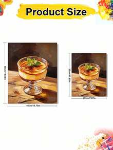Adult & Beginner Digital Oil Painting Kit, Pudding Theme, Easy Acrylic Painting Supplies (Includes Brushes & Paints), Suitable For Home Decor, Ideal Gift For Holiday. - Sets - View 8