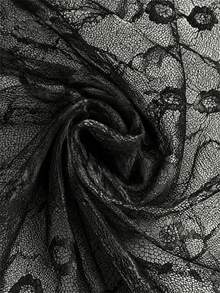 1pc Floral Hollow Lace Fabric Transparent Mesh Material Soft Floral Mesh, Suitable For DIY Clothing Skirt Sleeve Overlay, Home Decor Curtains, Handmade Sewing Projects, 59 Inch Wide - Multicolor - View 8
