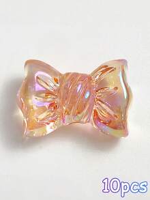 10pcs 16*24mm Colorful Bowknot Beads DIY Handmade Beaded Accessories Acrylic Loose Beads Bracelet Material - Iridescent Bow Tie - View 12