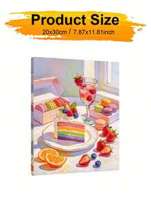 Adult & Beginner Digital Oil Painting Kit, Dessert Theme, Easy Acrylic Painting Supplies (Includes Brushes & Paints), Suitable For Home Decor, Ideal Gift For Holiday. - Sets - View 11