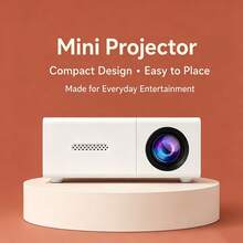 2026 Upgraded Mini Portable Projector, LCD Home Theater Projector With Built-In Speaker & Fast Focus, USB Powered, Compatible With Smartphone, Tablet, Laptop, TV Stick, For Movies, Gaming, Presentations & Home Entertainment - White - View 2