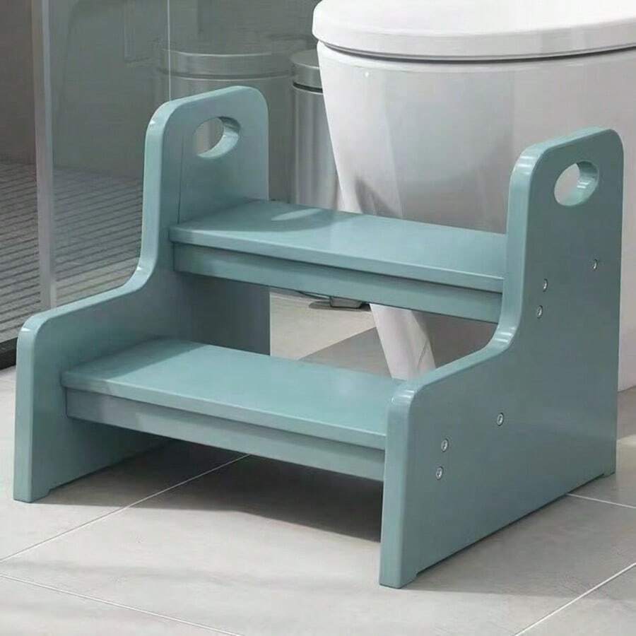 Natural Bamboo Toilet Squatting Stool, Foldable Space-Saving Bathroom Footrest, Home Bathroom Squatting Angle Optimization Toilet Stool - View 1