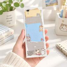 80 Sheets/Pack Of Cute Cat-Shaped Long Sticky Notes, Tearable And Adhesive, Perfect For Decorating Journals, School, And Office Use; A Portable Pocket-Sized Notebook - Multicolor - View 5