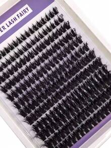 HBZGTLAD Lông mi nối 12 hàng 60D-300D 10-18mm kiểu Fairy Hair bồng bềnh và chùm mi gai, nối chùm đơn cong, DIY độ dài hỗn hợp, độ dày 0.07, cong D - D - Xem 3