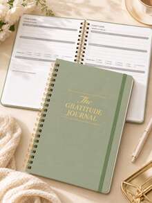 Trees 2026 Colorful Gratitude Journal, 5-Minute Simple Undated Daily Gratitude Journal For Happiness, Mindfulness And Affirmation, +Colorful Index Stickers, For Work And Home, Gift For Friends And Family - Green - View 1