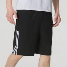Adidas Future Icons Woven Shorts 3-Stripes Colorblock Quick-Dry Breathable 5-Inch Casual Sports Shorts Men's - Black - View 6