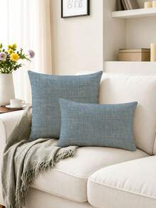4pcs,Bohemian Style Pillow Covers,Home Decor,Gift,Polyester Material,Hidden Zipper,No Filling,Suitable For Home Decor,Living Room Decor,Pillow Covers,Cushion Covers,Sofa Decorative Cushions,Mat Covers,Soft Cushions. - Baby Blue - View 8