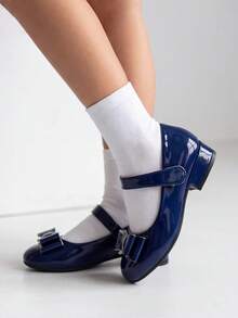 1 Pair Beautiful Girls Bow Autumn/Winter Children Shoes - Blue - View 7