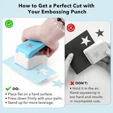 Star Hole Punch, Star Paper Punch, 3D Embossed Lucky Star Paper Cutter Lever Craft Hole Punch Scoring Tool For Scrapbooking Handmade Journal Craft DIY Card Making Art Supplies - Star-shaped Hole Punch - View 9