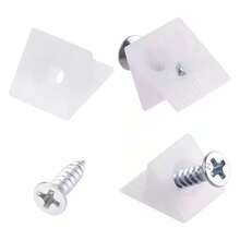 20/40/60/80pcs Drawer Wedges With Screws For Bottom Support Plastic Repair Cabinets Bookshelves Angle Code Bracket Fastener - A - View 6