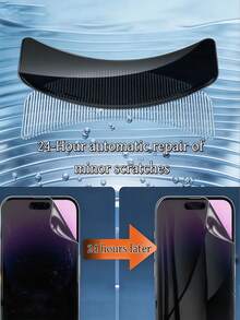 3Pcs Anti Spy Privacy Hydrogel Screen Protector, Full Coverage Bubble Free Easy Install Soft Non-Glass Film, Compatible With IPhone 18/17/16/15/14 Pro Max Duo - Black - View 6