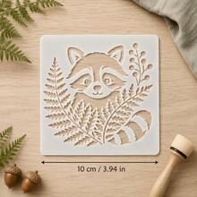9pcs Forest Animal Stencil Set, Reusable, Includes Fox, Rabbit, Fawn And Owl, Hand-Drawn And Spray Paint Decoration Tool Kit - Sets - View 2