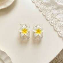2PCS Cable Data Line Protector, Charging Cable Anti-Break, Resin Material, No Battery Required, Suitable For Type-C-Type-C, For Type-C- - 2pcs Solid White Plumeria - View 6