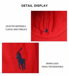 Polo Ralph Lauren 中性棒球帽，刺繡馬標，320552489003-OS - 紅色 320552489003-OS - 查看 10