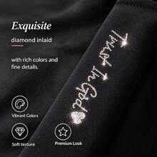 2pcs Rhinestone Car Seat Belt Shoulder Pads, Sparkling Rhinestone Trust In God Letter Heart Pattern, Soft Thickened Seat Belt Shoulder Cushion, Universal Car Seat Belt Protector, Women's Car Interior Decoration - Rhinestone Shoulder Pads - View 5